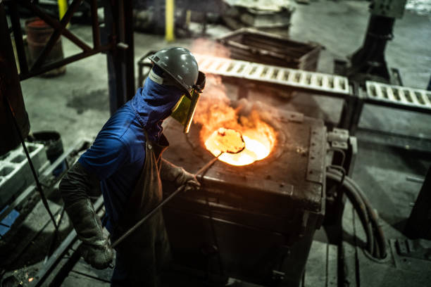 Metal industry work - steel furnace